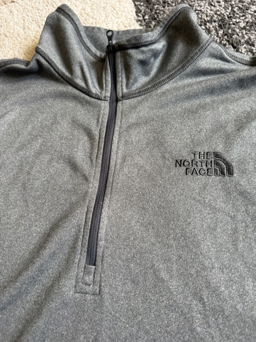 The North Face Men's Charcoal Gray Quarter-Zip Shirt - size XL